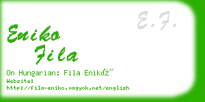 eniko fila business card